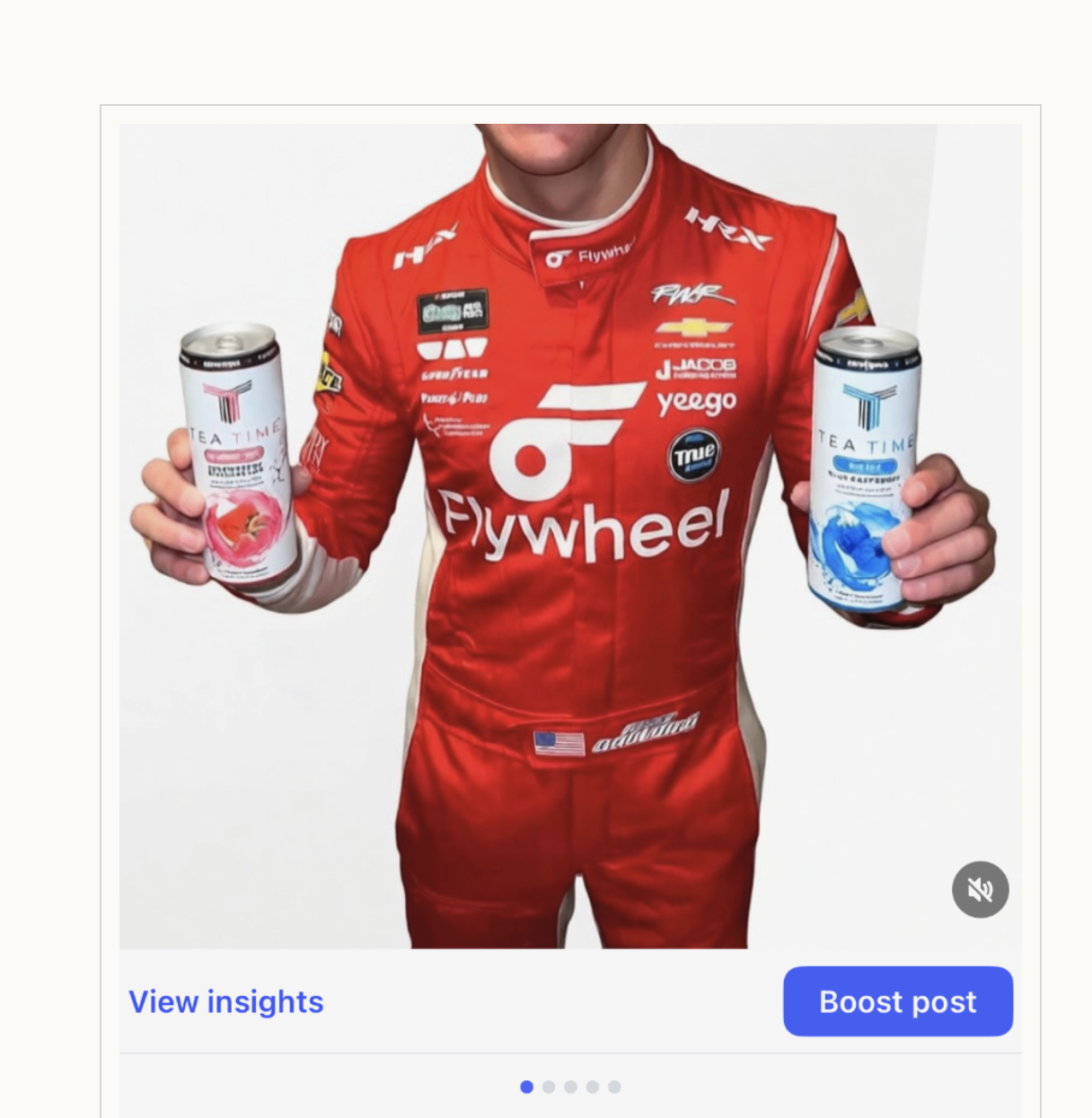 Screenshot of a Tea Time promotional webpage showing Gray Gaulding.